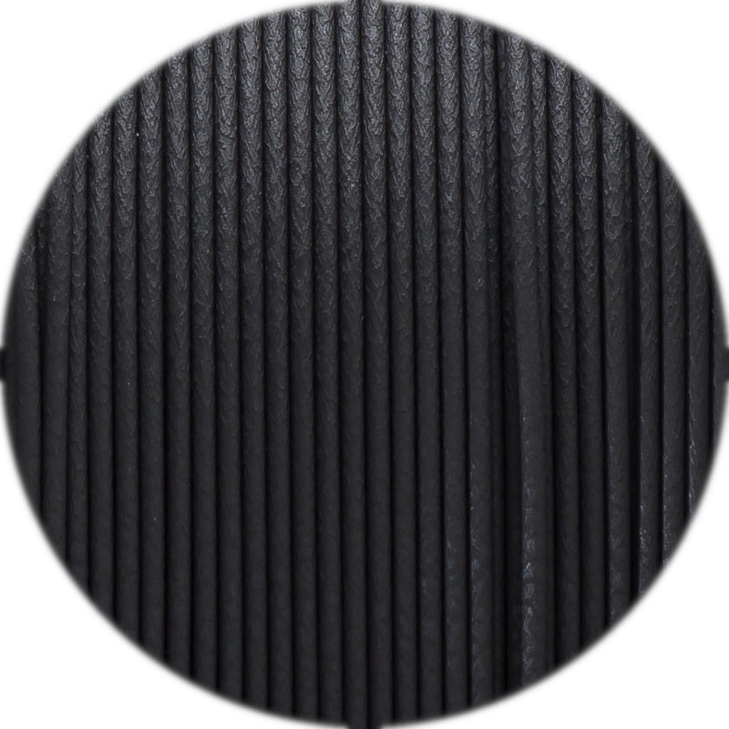 Fiberlogy MattFlex 40D Black filament close up