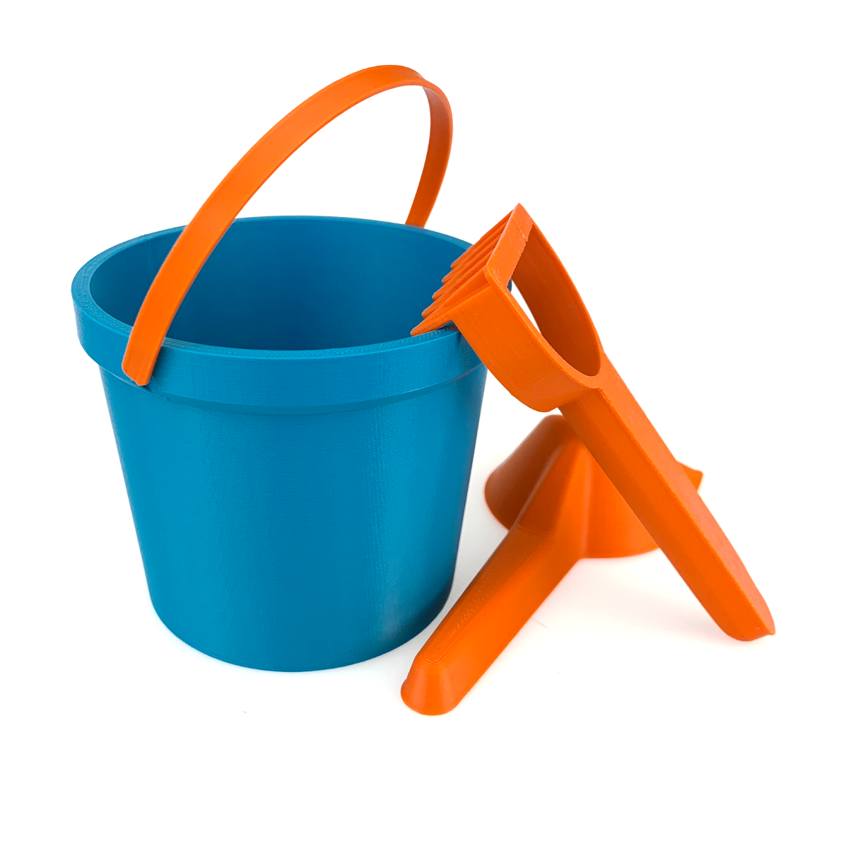 Fiberlogy ASA example print in blue and orange UV resistant 3D printing material