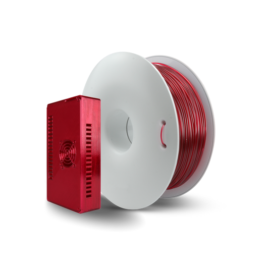 Fiberlogy PET-G Spool with Sample Print Transparent Burgundy