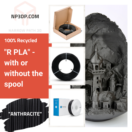 Fiberlogy R PLA and R PLA REFILL - 100% Eco Environmentally Friendly 3D Printer Filament, No Spool Option 1.75mm, 0.85kg (1.87lbs.)