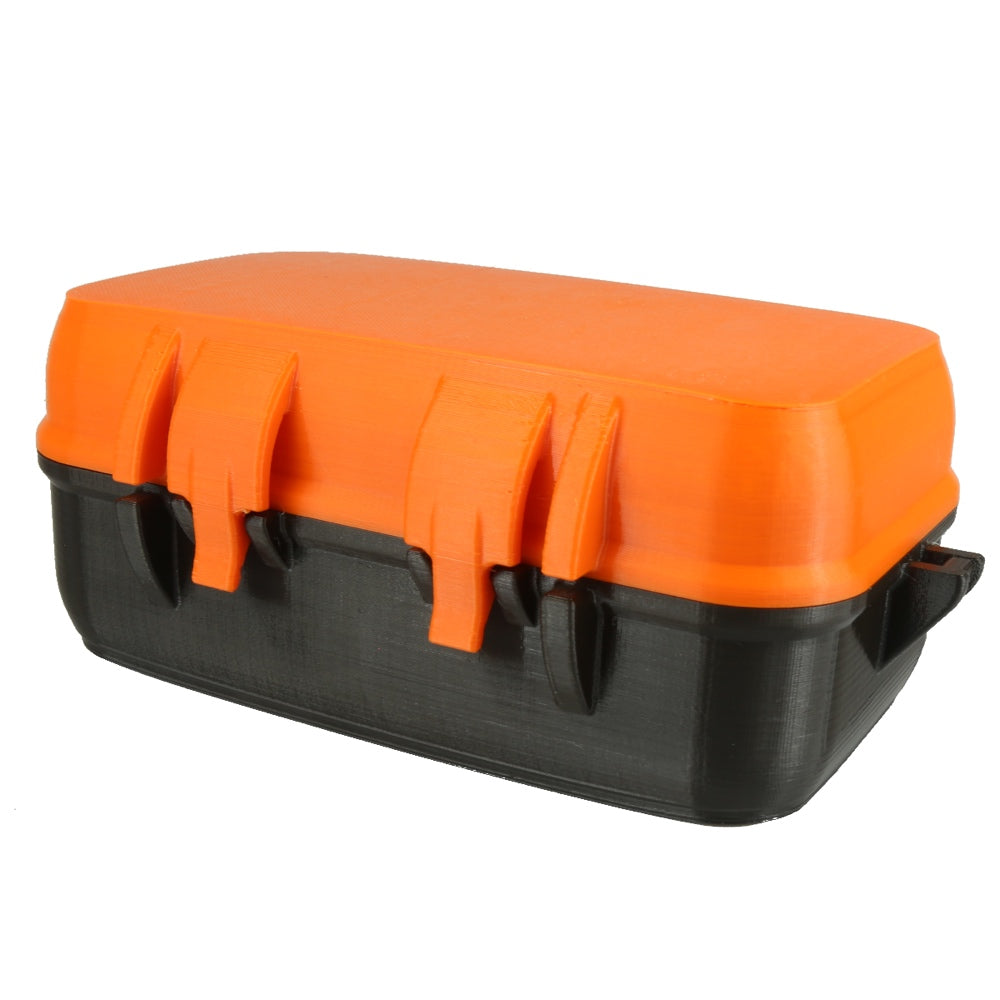 Fiberlogy EASY PET-G 3D printing filament case in orange and black
