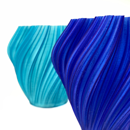 Fiberlogy EASY ABS Blue TR and Navy Blue TR Vase