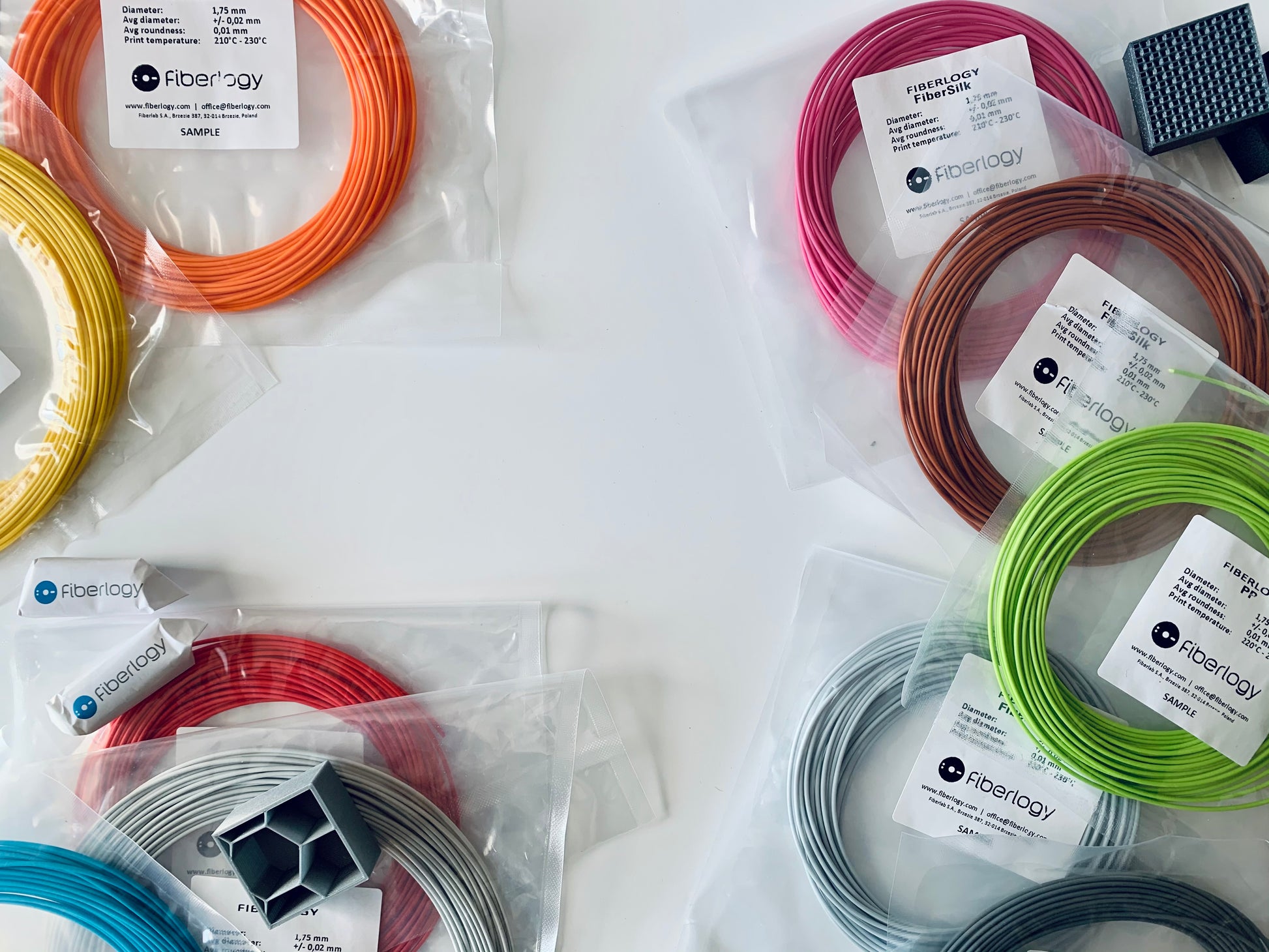 Fiberlogy Mix Various Filament Types 3D Printer Filament Samples 