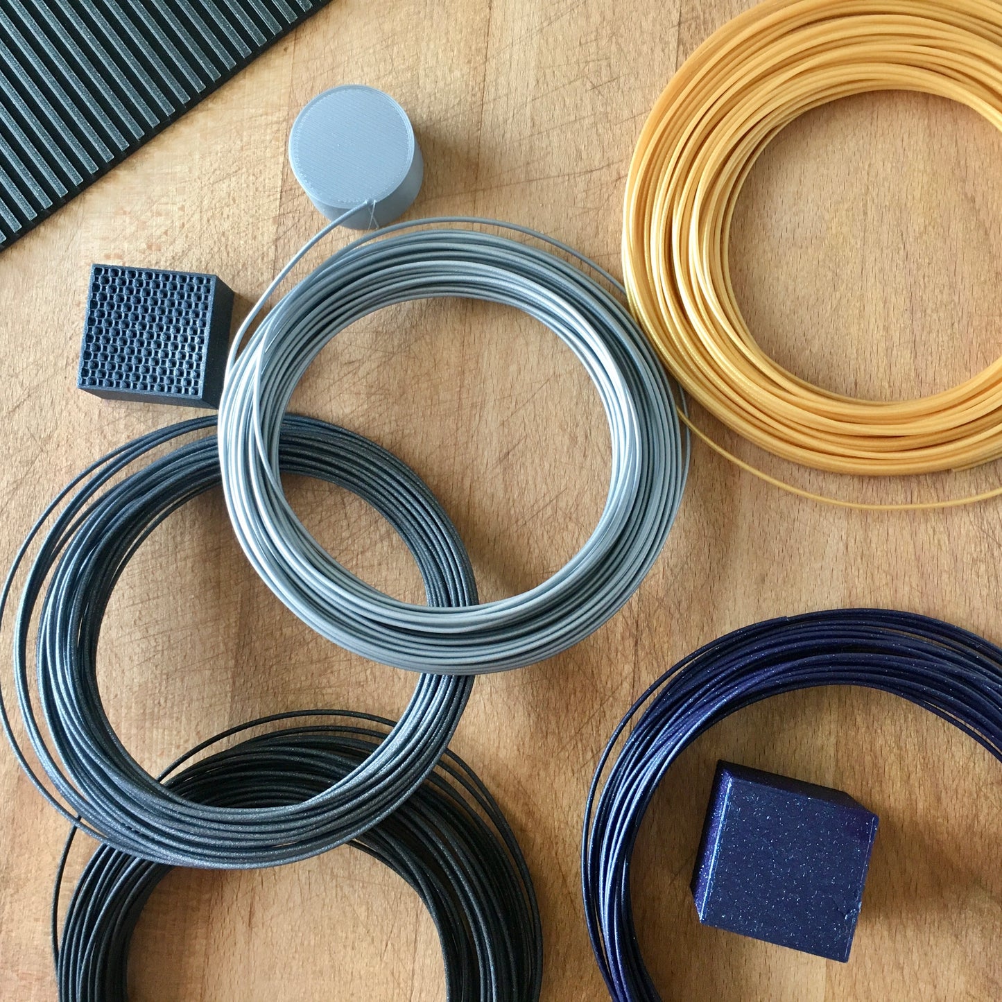 Fiberlogy EASY PLA 3D Printer Filament Samples 5 Special Colors 