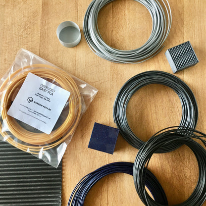 Fiberlogy EASY PLA 3D Printer Filament Samples 5 Special Colors