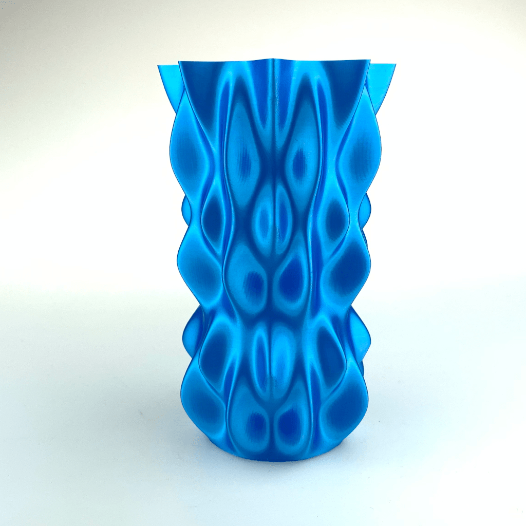 Fiberlogy-FiberSilk-Metallic-Blue-Printed-Vase