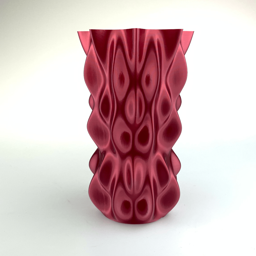 Fiberlogy-FiberSilk-Metallic-Burgundy-Printed-Vase
