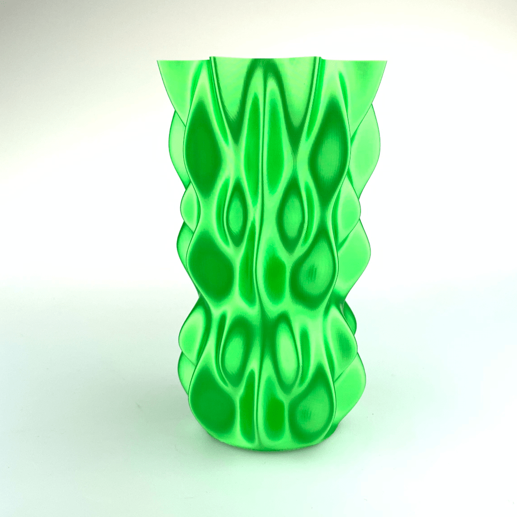 Fiberlogy-FiberSilk-Metallic-Green-Printed-Vase