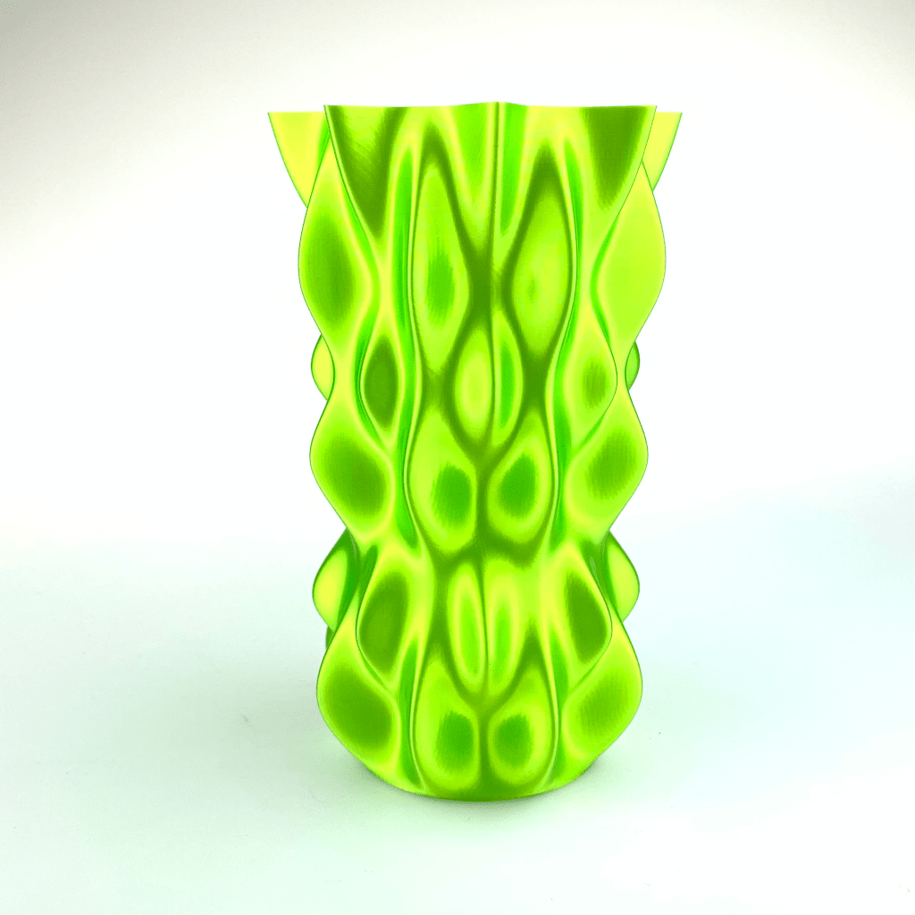 Fiberlogy-FiberSilk-Metallic-Light-Green-Printed-Vase