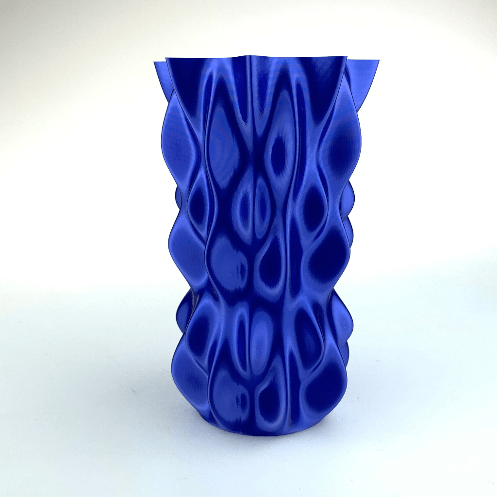 Fiberlogy-FiberSilk-Metallic-Navy-Blue-Printed-Vase