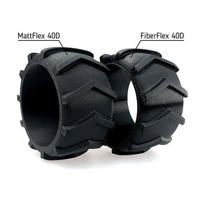 Fiberlogy MattFLex 40D Black Print Comparison of MattFlex v. FiberFlex
