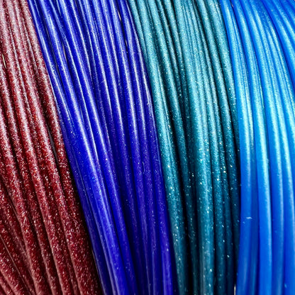 FIBERLOGY "Gemstone Special Colors" EASY PLA Filament Variety Sample Pack - Premium 3D Printing Materials 4X Pcs.