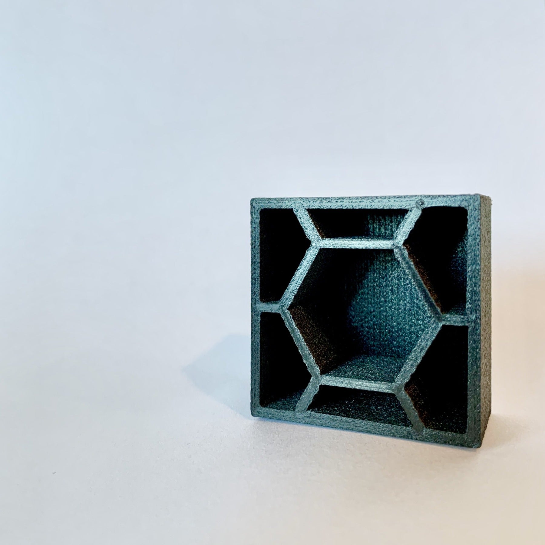 3D Printed Test Print Cube Example NylonPA12+CF15