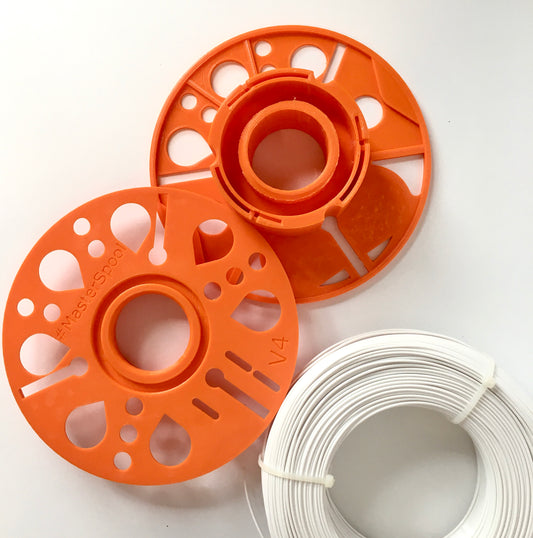 FIBERLOGY REFILL Easy PETG in White with 3D printed Masterspool from RecRap
