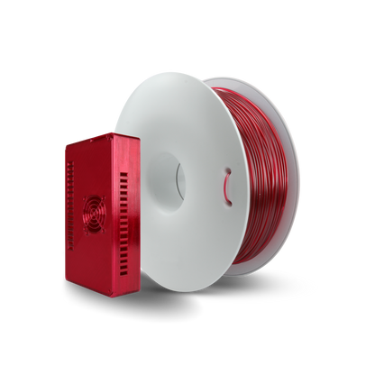 Fiberlogy PET-G Spool with Sample Print Transparent Burgundy